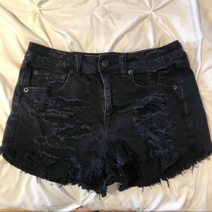 American Eagle Hi-Rise Jean Shorts - Black